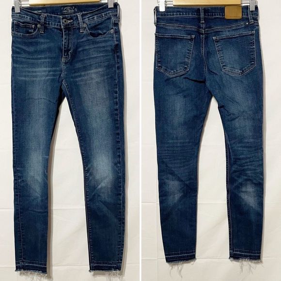 2/26 Brooke Skinny Jeans Raw Released Hem Lucky Brand - Picture 1 of 11